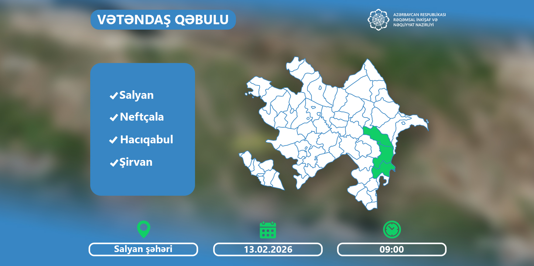 Nazir Salyanda&nbsp;vətəndaşları dinləyəcək - FOTO
