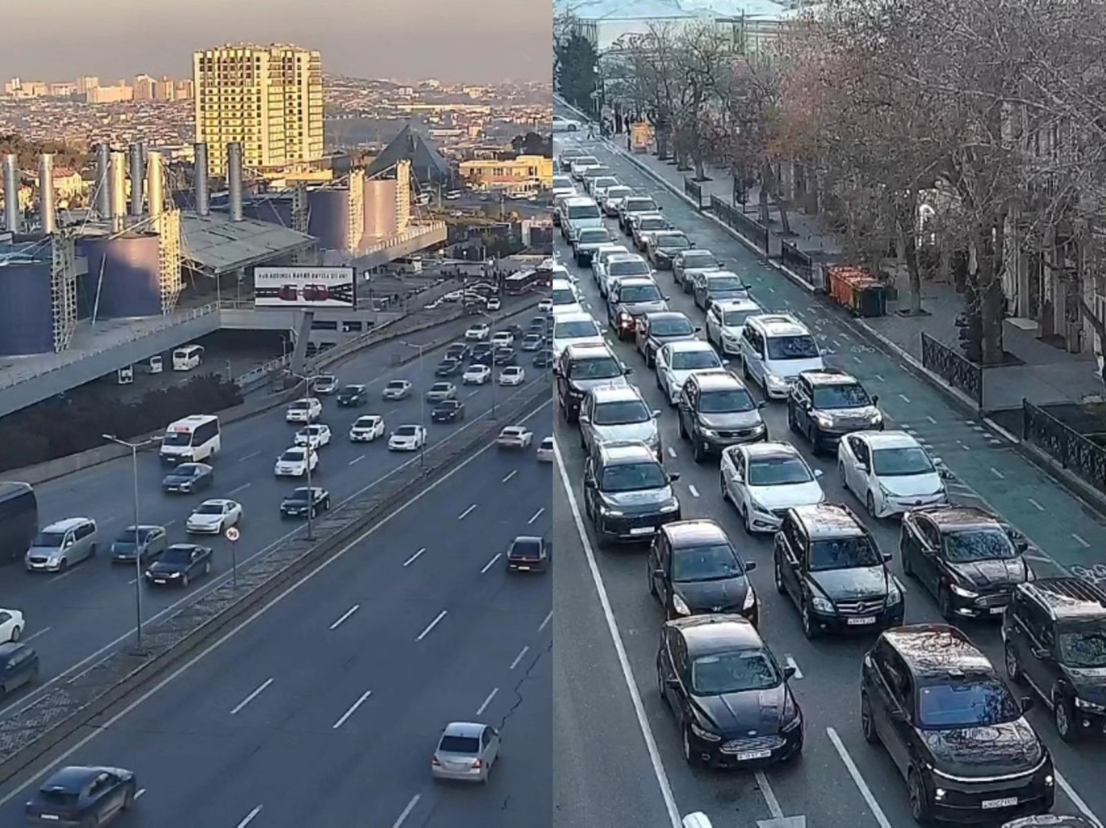 Hazırda tıxac olan YOLLAR