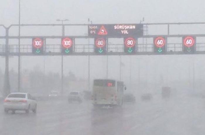 Aeroport yolunda sürət endirildi