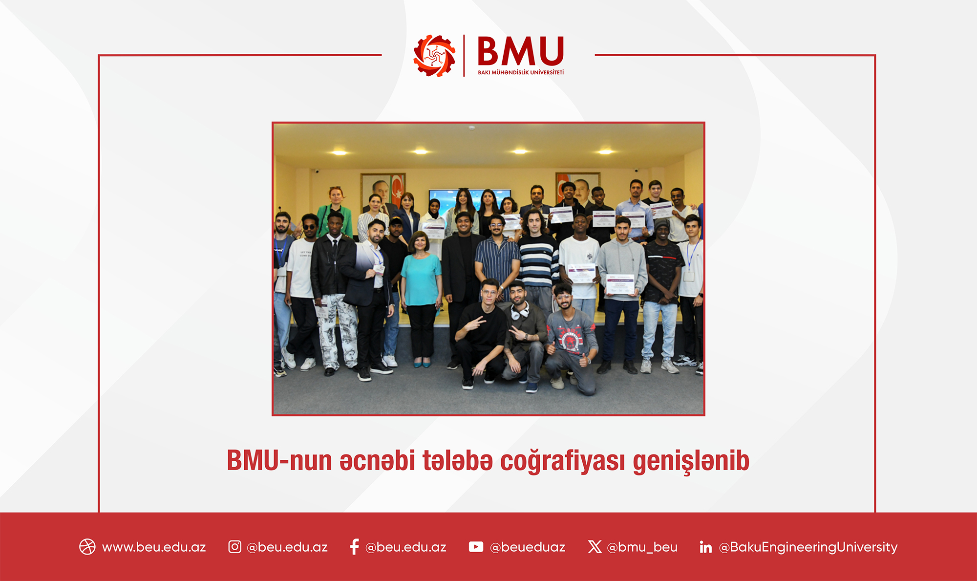 BMU-nun əcnəbi tələbə coğrafiyası əhəmiyyətli dərəcədə genişləndi