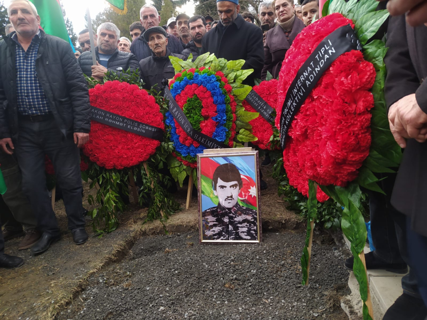 Şəhid Cavanşir Həsənovun nəşi Balakəndə torpağa tapşırıldı - FOTOLAR