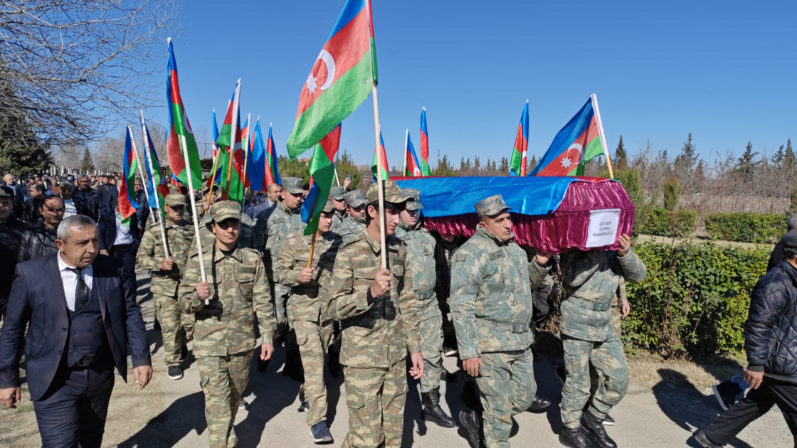 Şəhid Qurban Göyüşov Ağdamda dəfn olundu - FOTOLARI