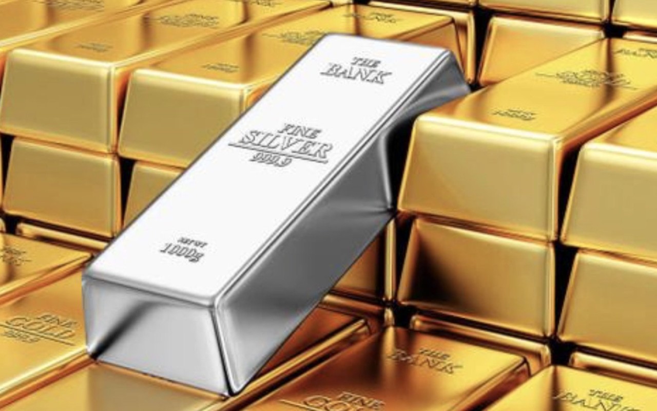 Gold rose, silver fell