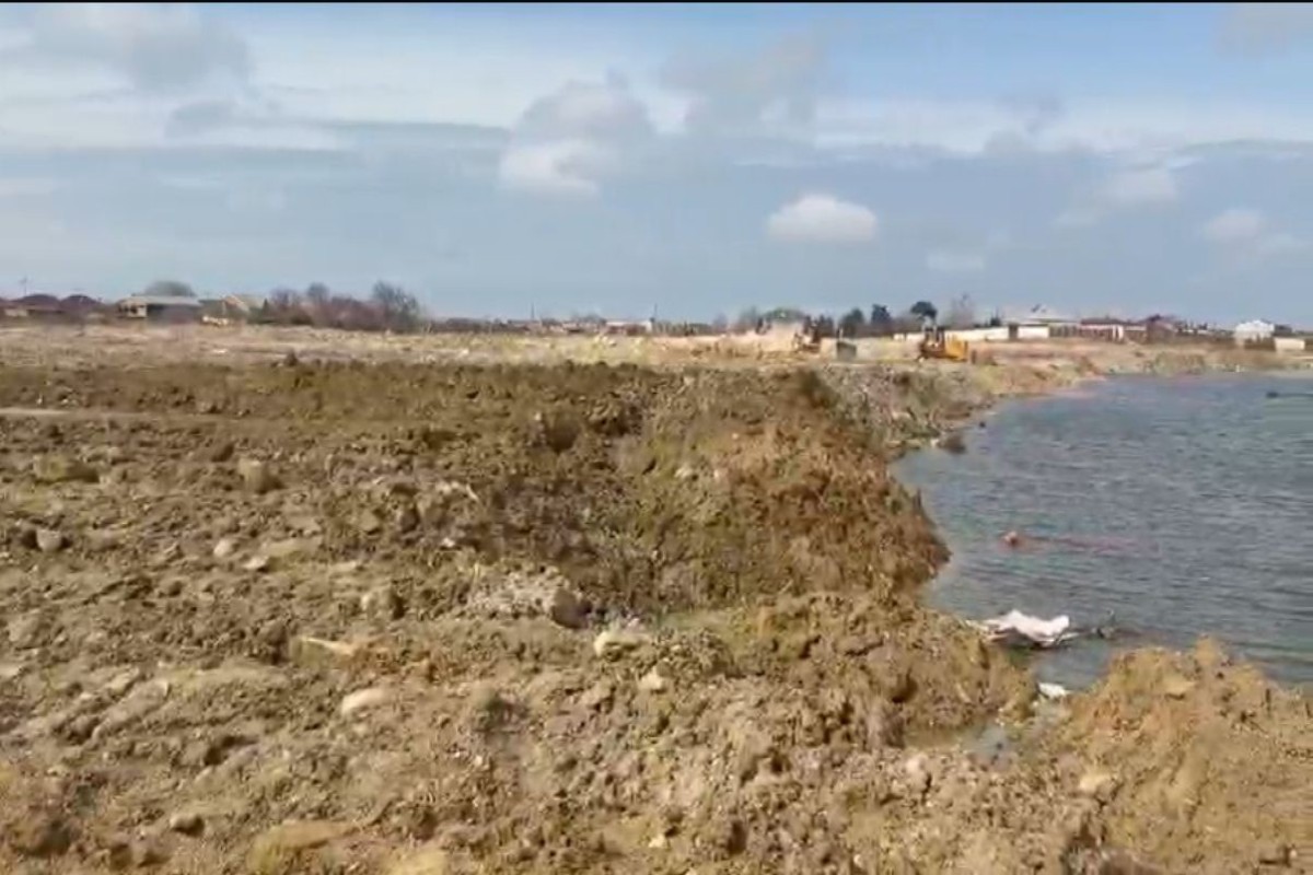 Maştağada gölün qanunsuz doldurulması aşkarlandı