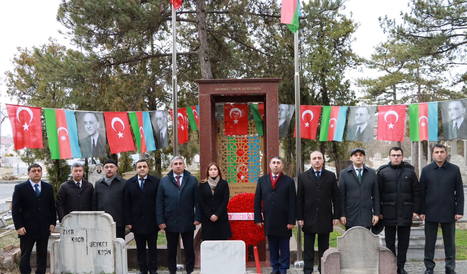 Türkiyədəki səfirliyimizdən Rəsulzadəyə böyük ehtiram - FOTO