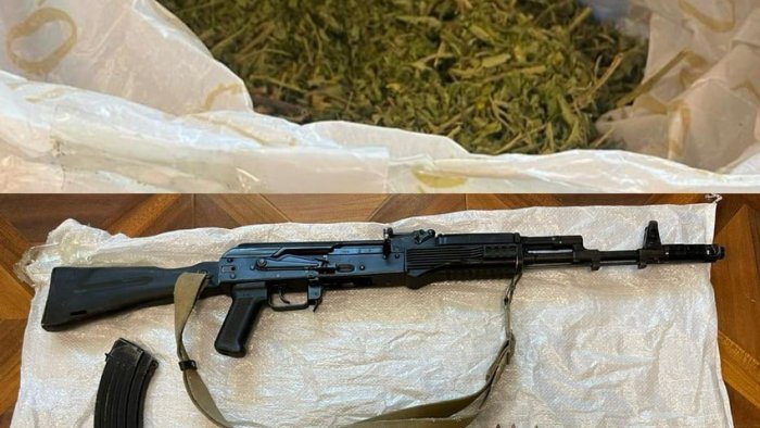 Salyanda 63 yaşlı kişidən avtomat və narkotik aşkarlanıb