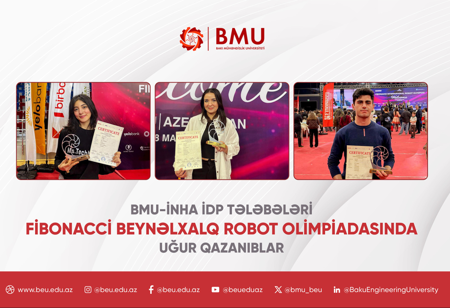 BMU tələbələri robot olimpiadasında uğur qazanıblar