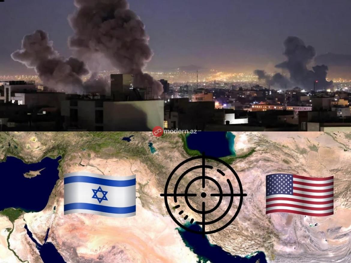 İsrail və ABŞ pilotları Tehranın şərqinə hava hücumları edib