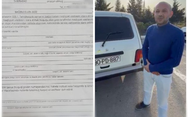 Narkotikin təsirində avtomobil idarə edən şəxs&nbsp;saxlanıldı