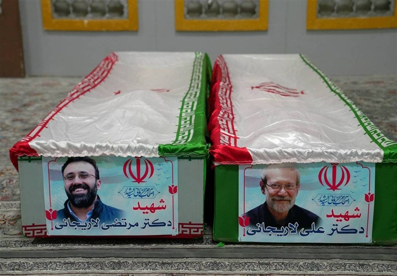 Laricani və oğlu tabuta qoyuldu - FOTO