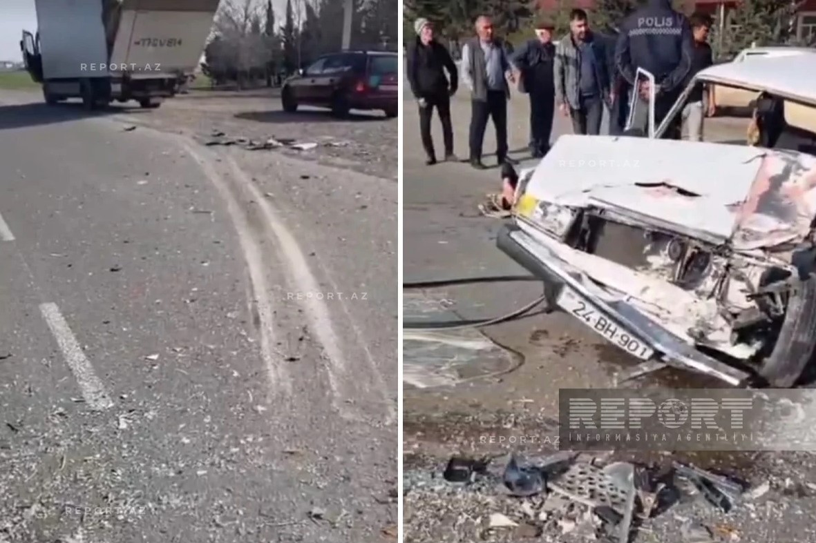 Salyanda minik və yük avtomobili&nbsp;toqquşub, xəsarət alanlar var