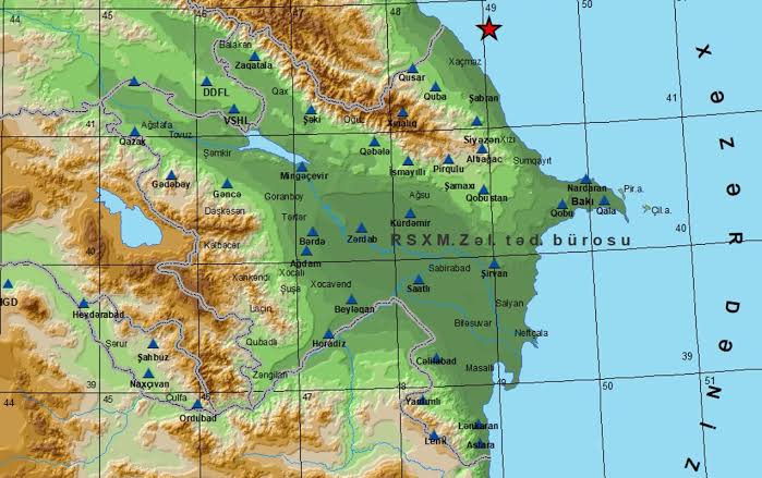 در دریای خزر زلزله رخ داد