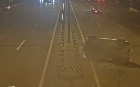 Aeroport yolundakı ağır qəzanın anbaan GÖRÜNTÜLƏRİ