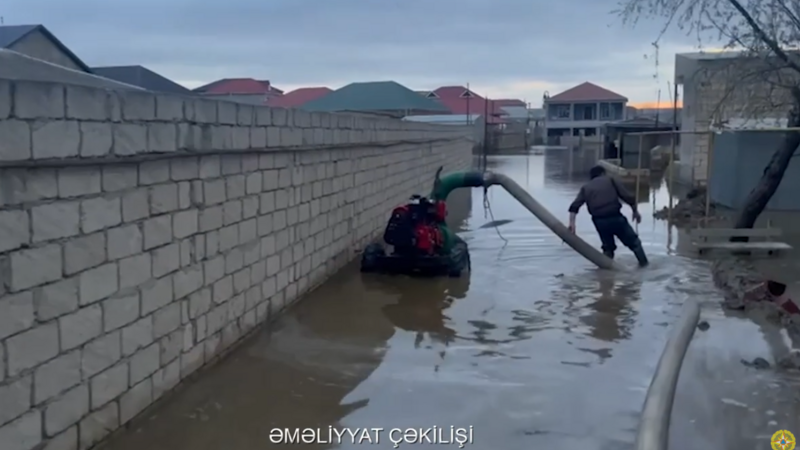 Yağışlarla əlaqədar təhlükəsizik tədbirləri görülür - VİDEO