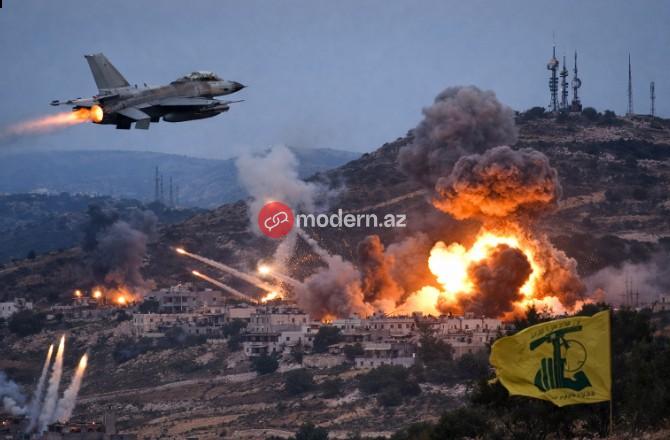 İsrail&nbsp;&ldquo;Hizbullah&rdquo;ı vurur -&nbsp;24 saatda 200-dən çox zərbə