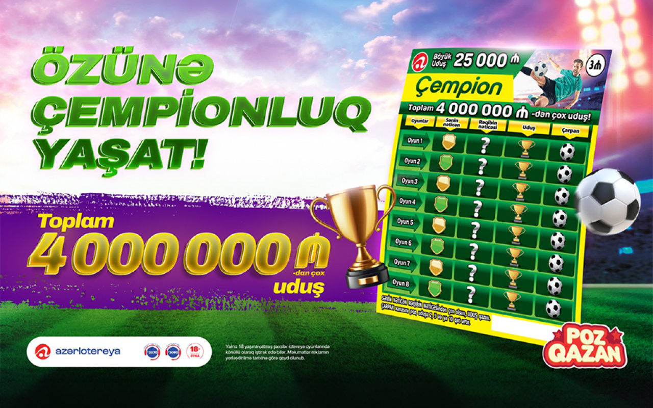 &ldquo;Azərlotereya&rdquo; çempion&nbsp;axtarır!