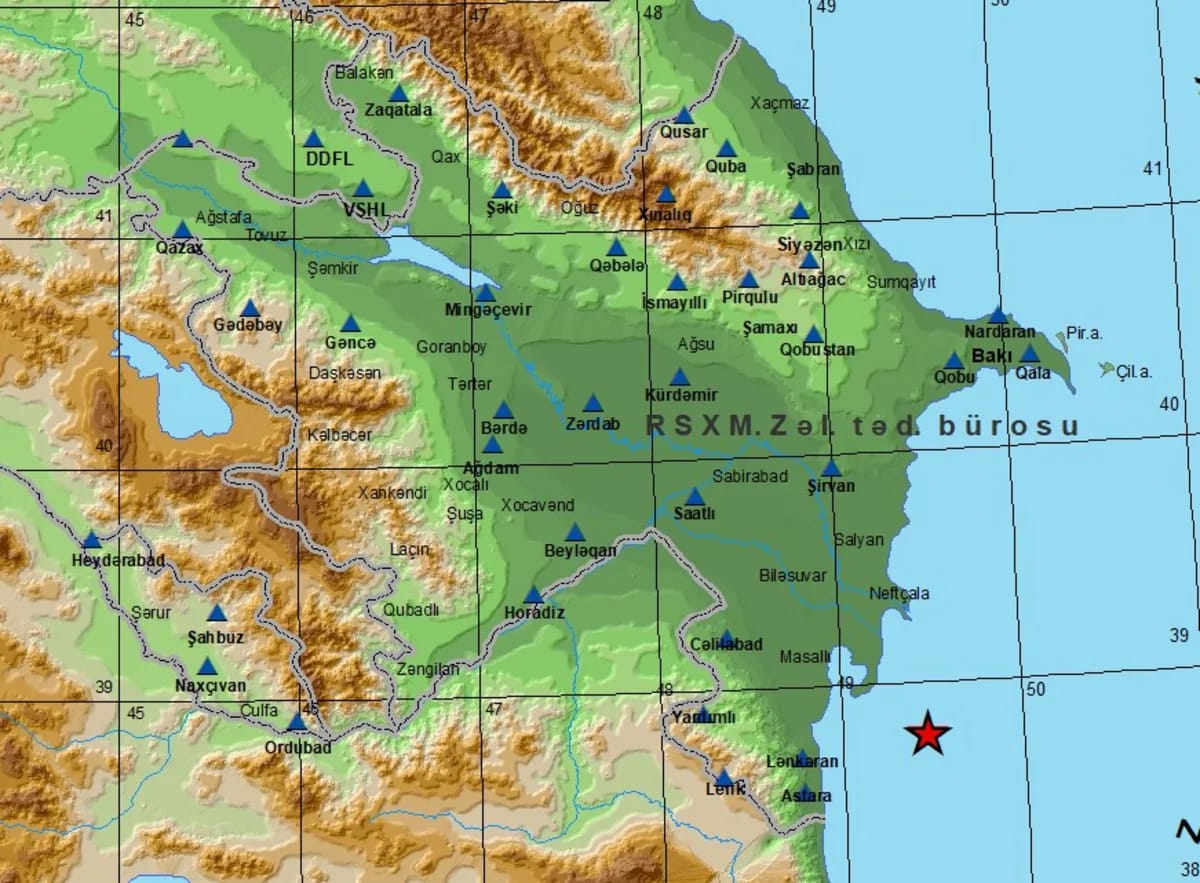 Xəzərdə&nbsp; növbəti ZƏLZƏLƏ