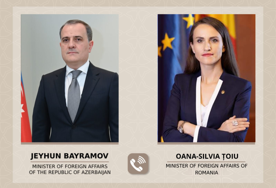 Ceyhun Bayramovla rumıniyalı həmkarı arasında telefon danışığı