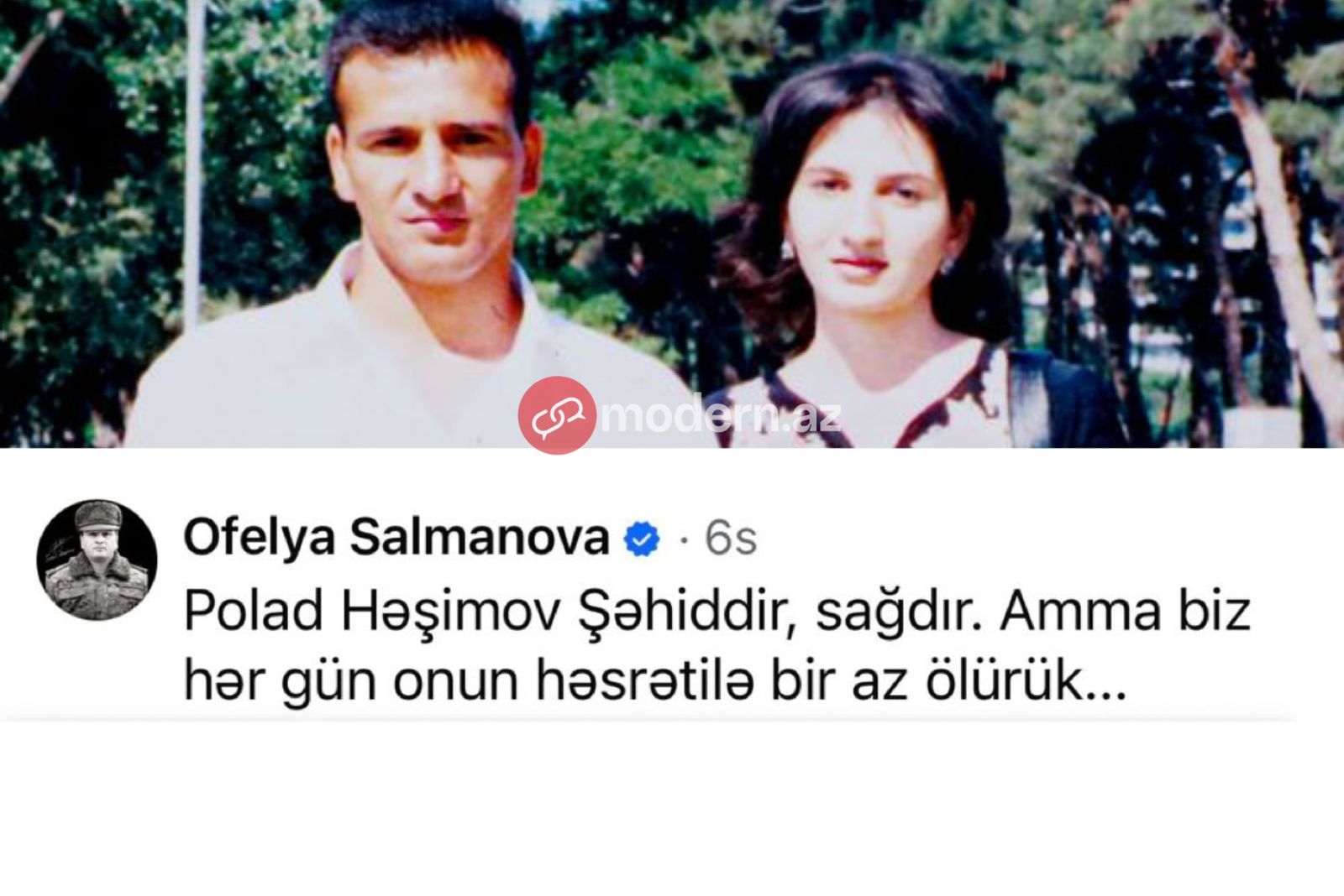 Polad Həşimovun xanımından ürəkdağlayan sözlər - FOTO