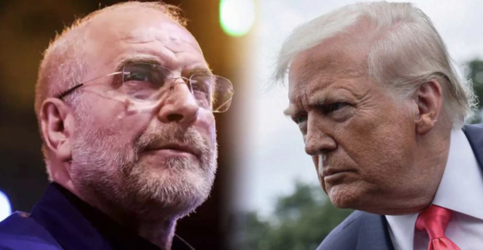 Tramp telefonda Qalibafın üstünə QIŞQIRIB