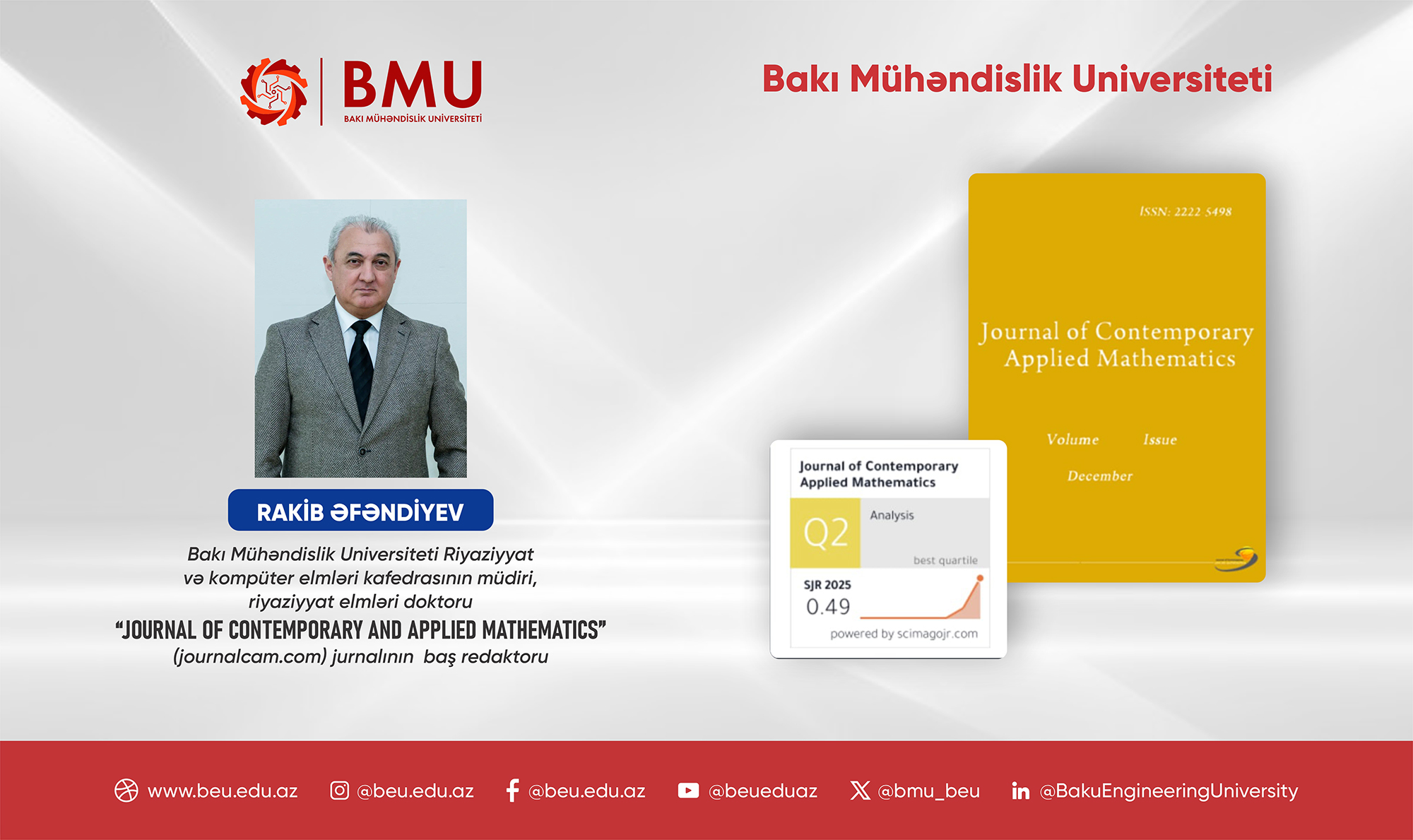 BMU-nun elmi jurnalı beynəlxalq reytinqdə Q2 səviyyəsinə yüksəlib