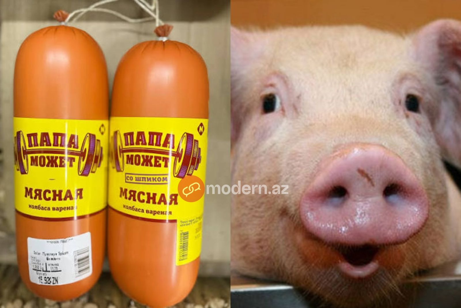 Azərbaycanda satılan "Halal" markalı donuz kolbasası&nbsp;- ŞOK