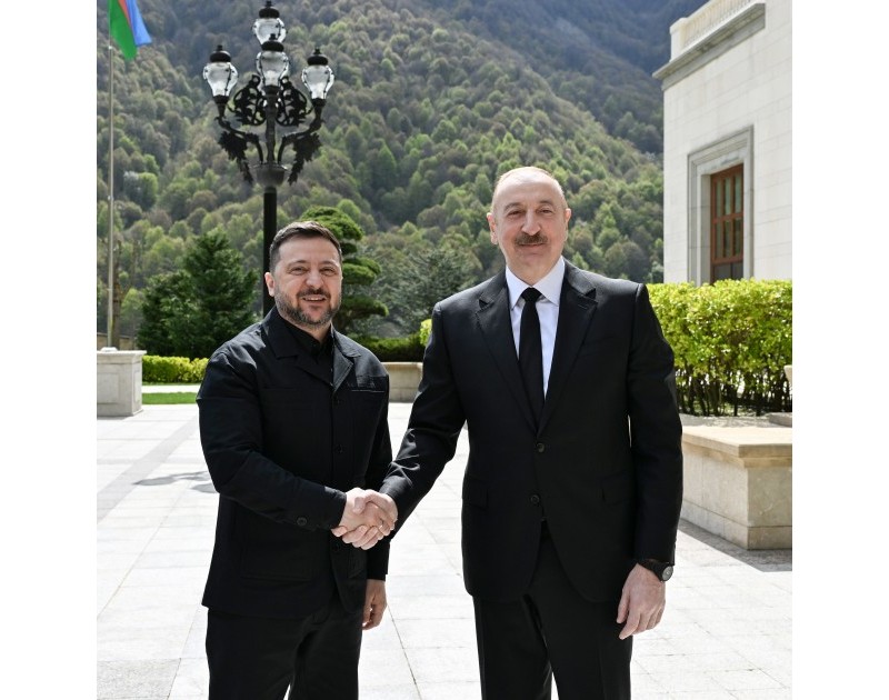 Zelenski Azərbaycana gəldi, İlham Əliyevlə görüşdü&nbsp;- FOTOLAR