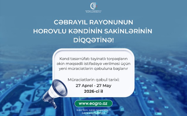 Cəbrayıl sakinlərinin nəzərinə! -&nbsp;Qəbul başlanılır