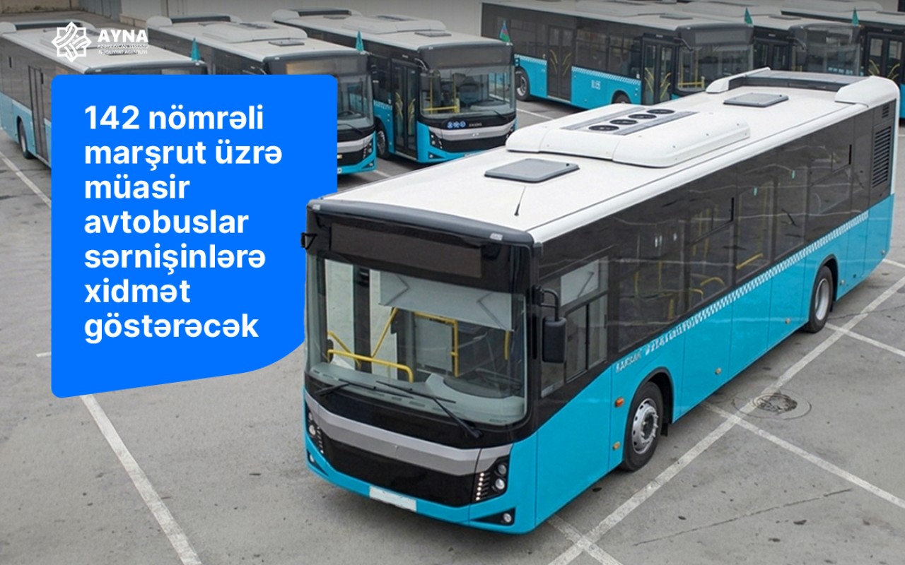İctimai nəqliyyatda yenilik: bu xəttə yeni avtobuslar verildi