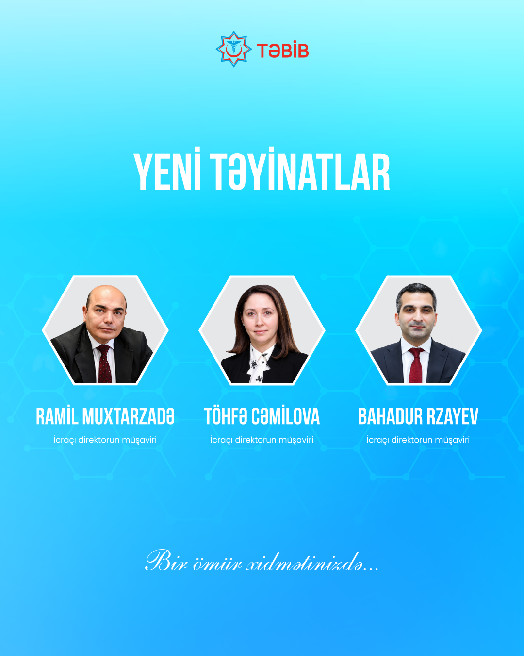 TƏBİB-in İcraçı direktoruna 3 yeni müşavir təyin olundu