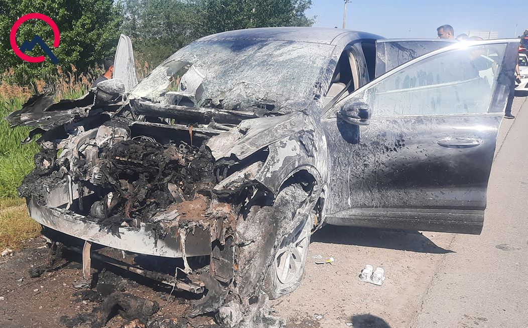 Kürdəmirdə "Ford" yandı&nbsp;- FOTO