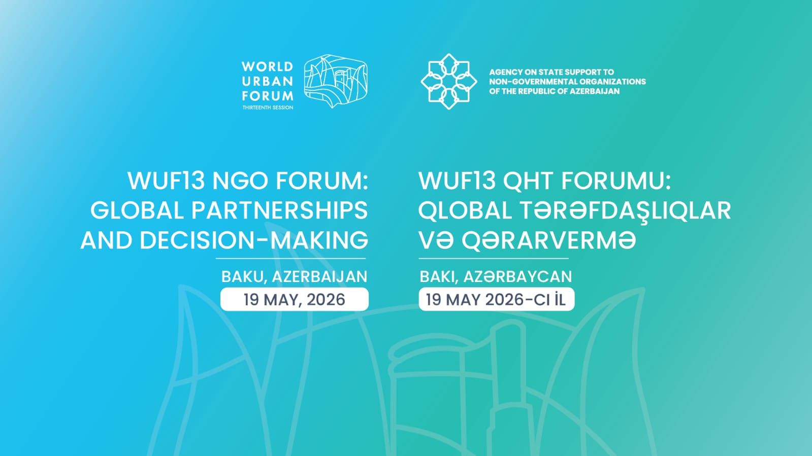 İlk dəfə &ldquo;WUF13 NGO Forum&rdquo; keçiriləcək