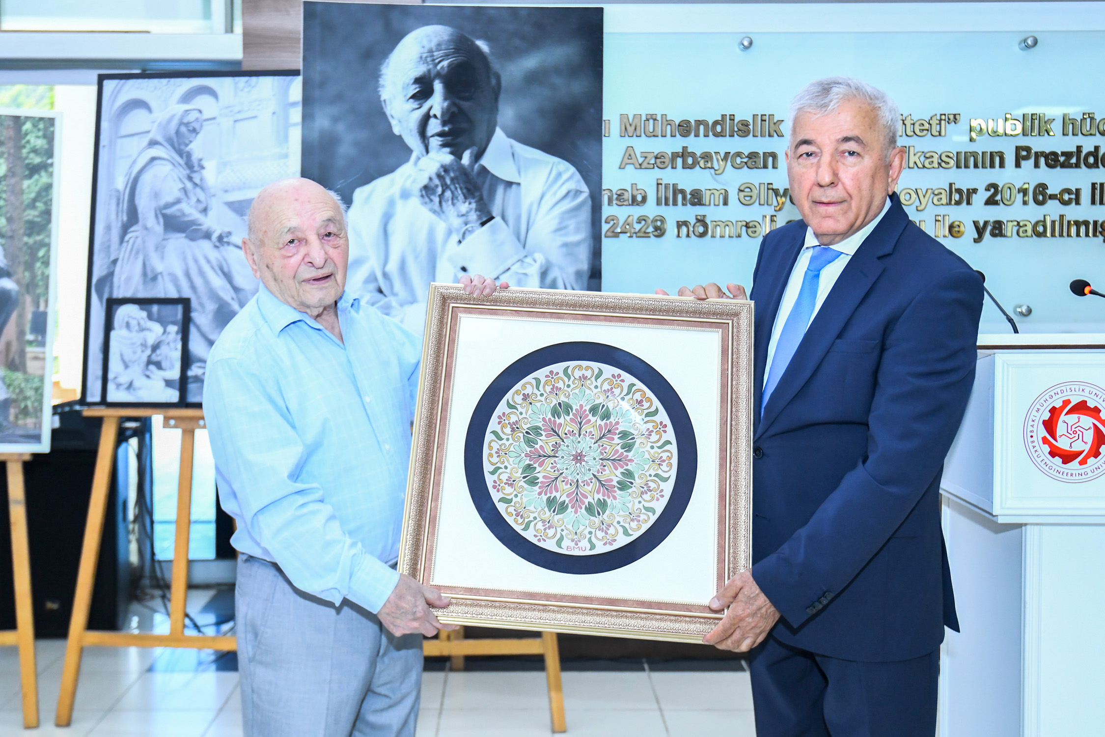 BMU-da Ömər Eldarovun yaradıcılığına həsr olunmuş sərgi keçirilib - FOTOLAR