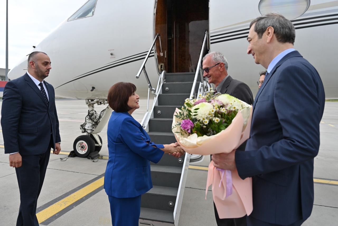 Sahibə Qafarova Serbiyaya səfər edib