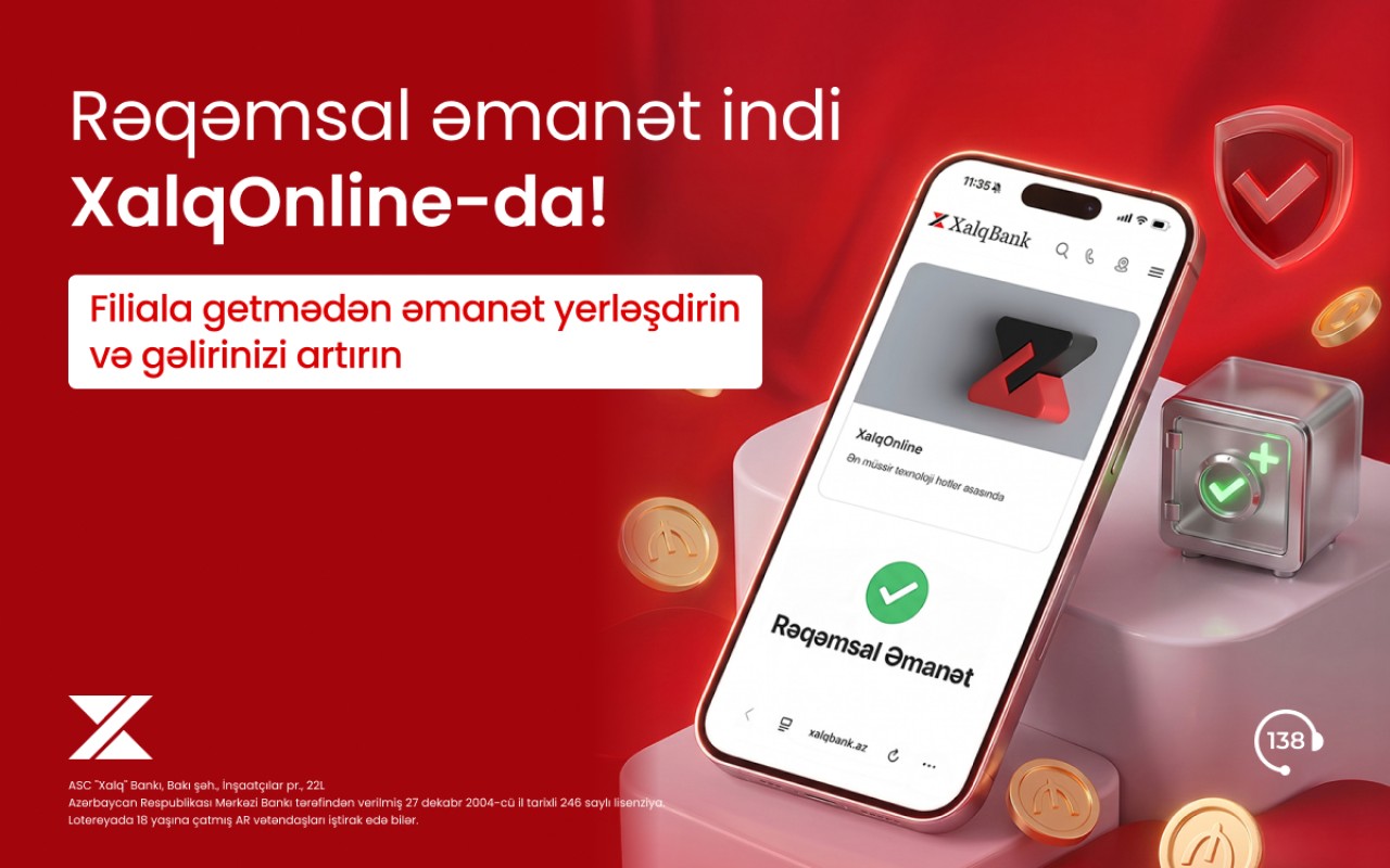 Xalq Bank rəqəmsal əmanət&nbsp;xidmətini istifadəyə verdi