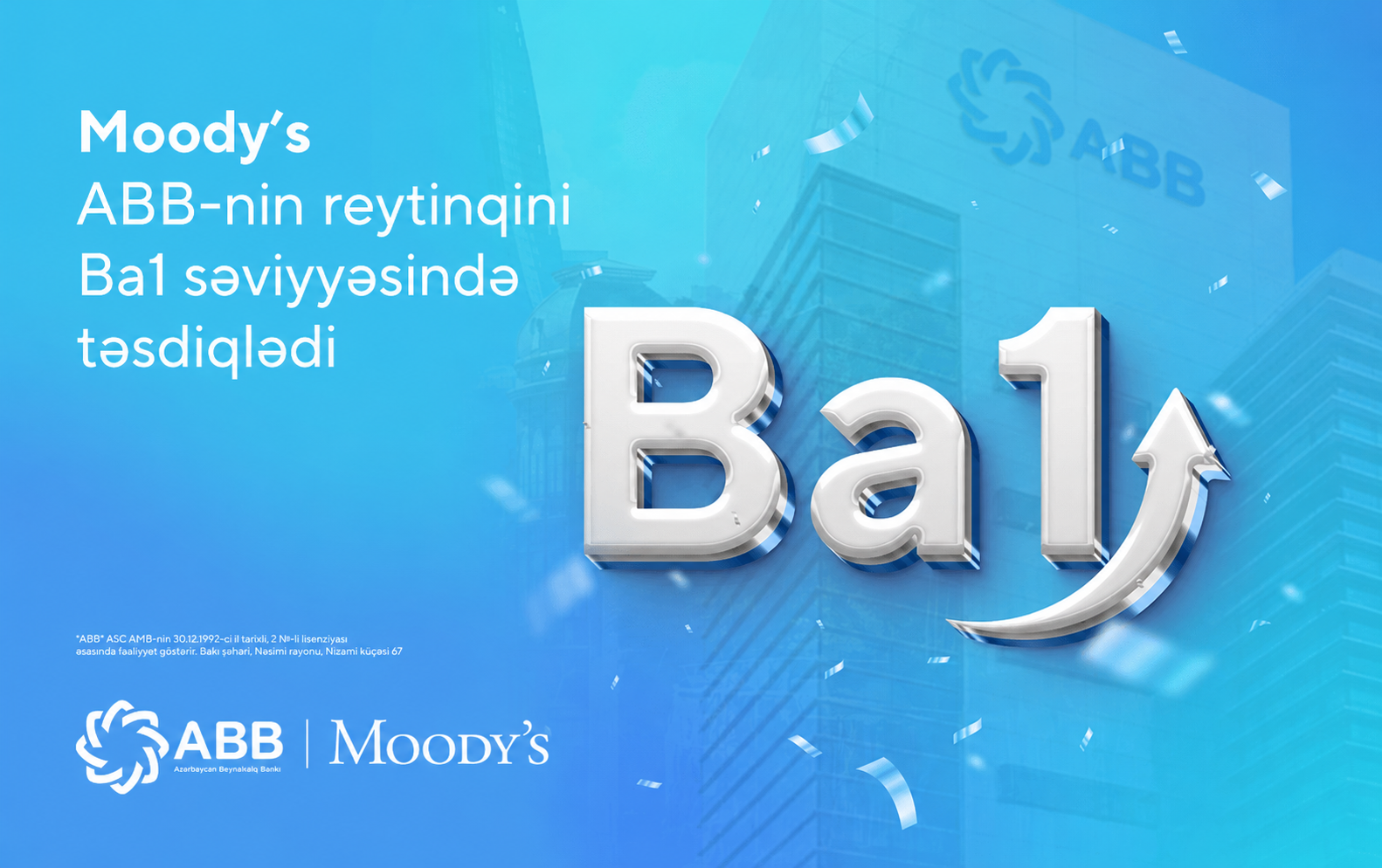 "Moody&rsquo;s" ABB-nin reytinqini yüksək səviyyədə saxladı