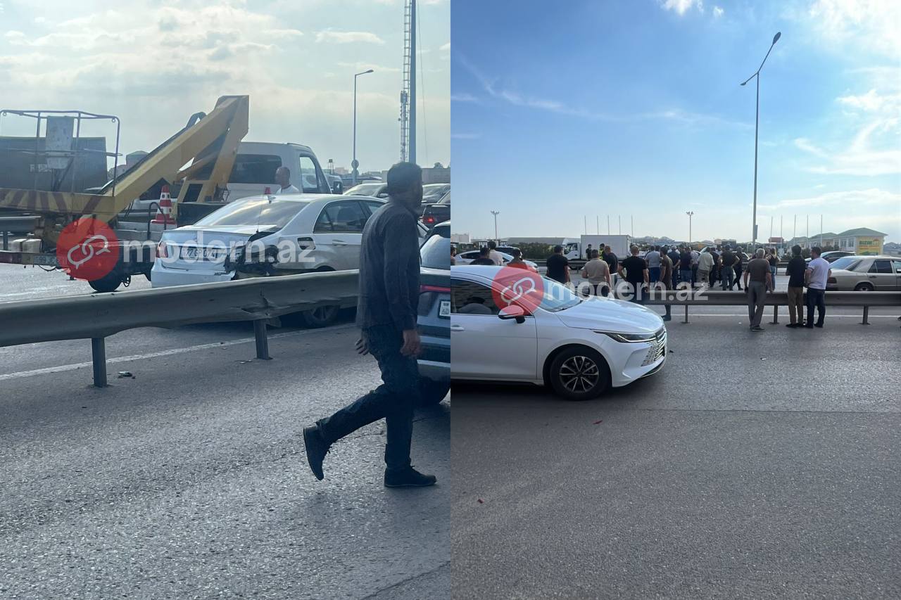 Bakı-Sumqayıt yolunda qəza -&nbsp;17 yaşlı motosikletçi yaralandı