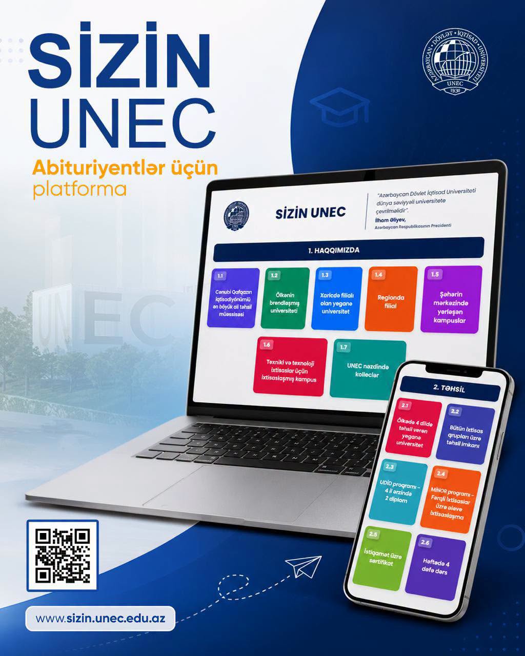 Abituriyentlər üçün yeni rəqəmsal platforma: &ldquo;SİZİN UNEC&rdquo;