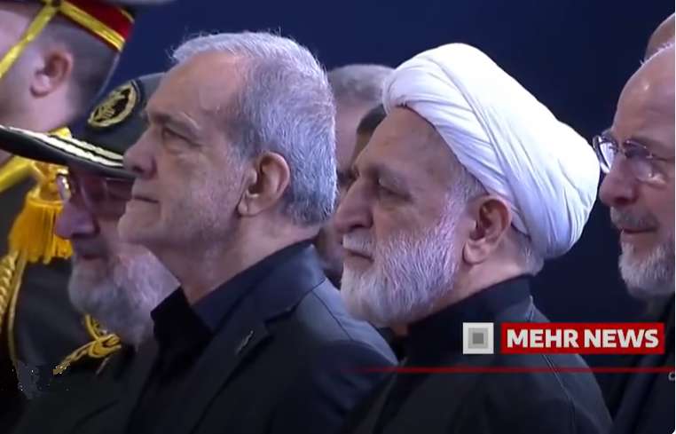 Iran's Azerbaijani President Cried at Khamenei's Funeral - VIDEO