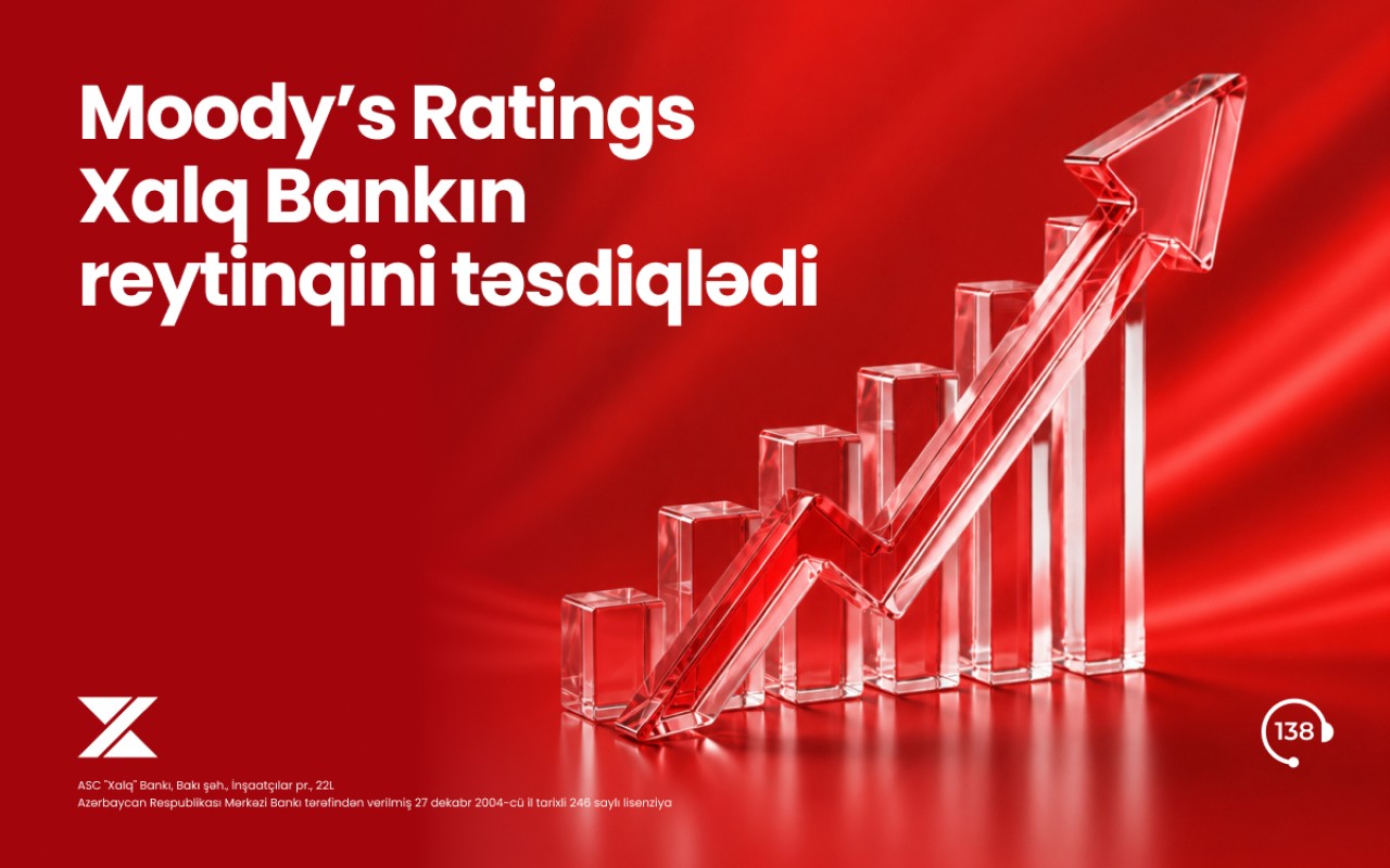 Moody&rsquo;s Ratings "Xalq Bank"ın&nbsp;2025-ci il üzrə reytinqini təsdiqlədi