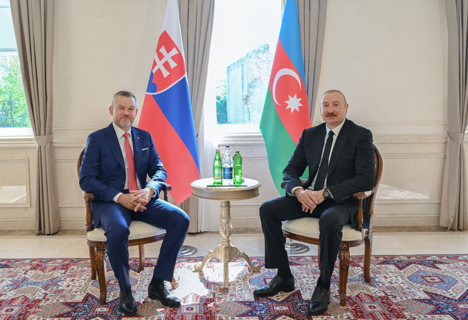 Prezident Şuşada&nbsp;Peter Pelleqrini ilə təkbətək görüşdü