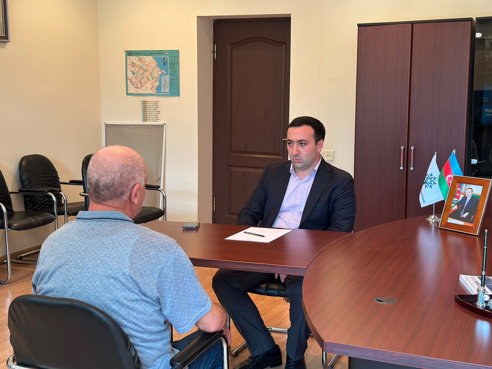 Mahir Süleymanlı Şabranda vətəndaşları qəbul edib