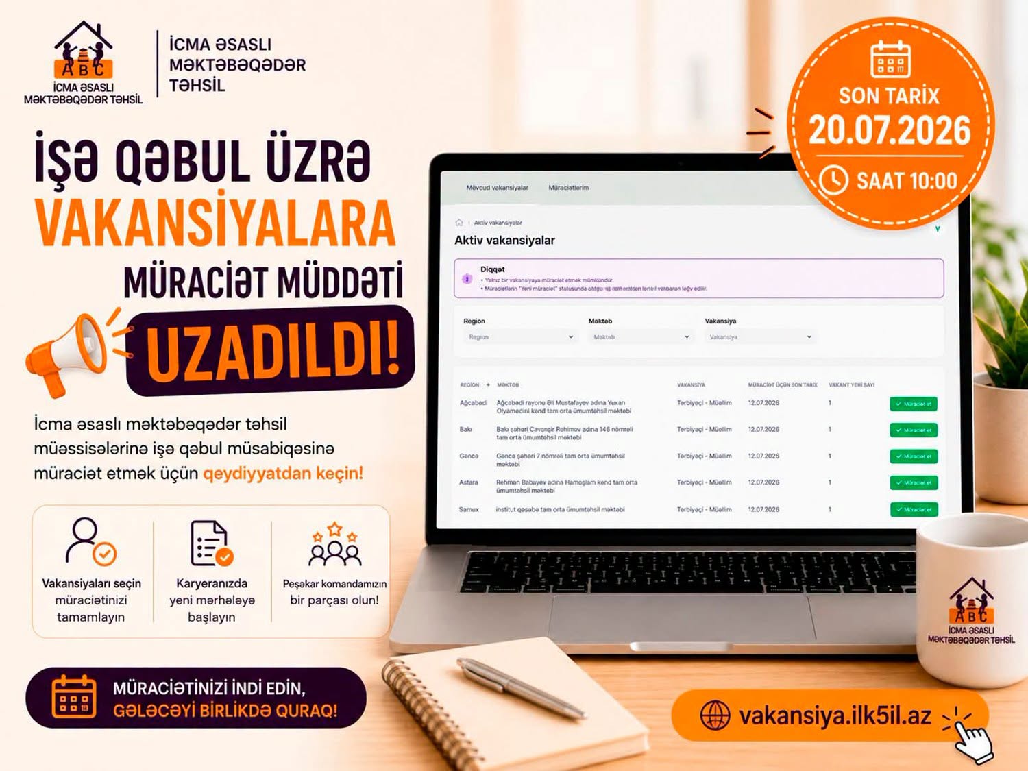 Bağça müəllimləri üçün vakansiya seçiminin vaxtı uzadıldı