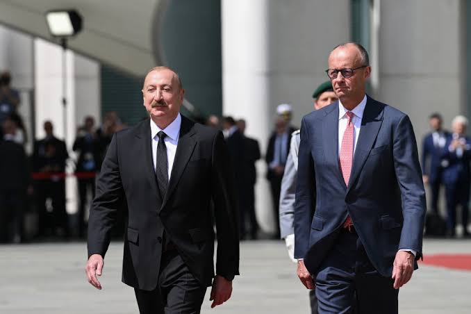 İlham Əliyevlə&nbsp;Fridrix Merts mətbuat konfransı keçiriblər