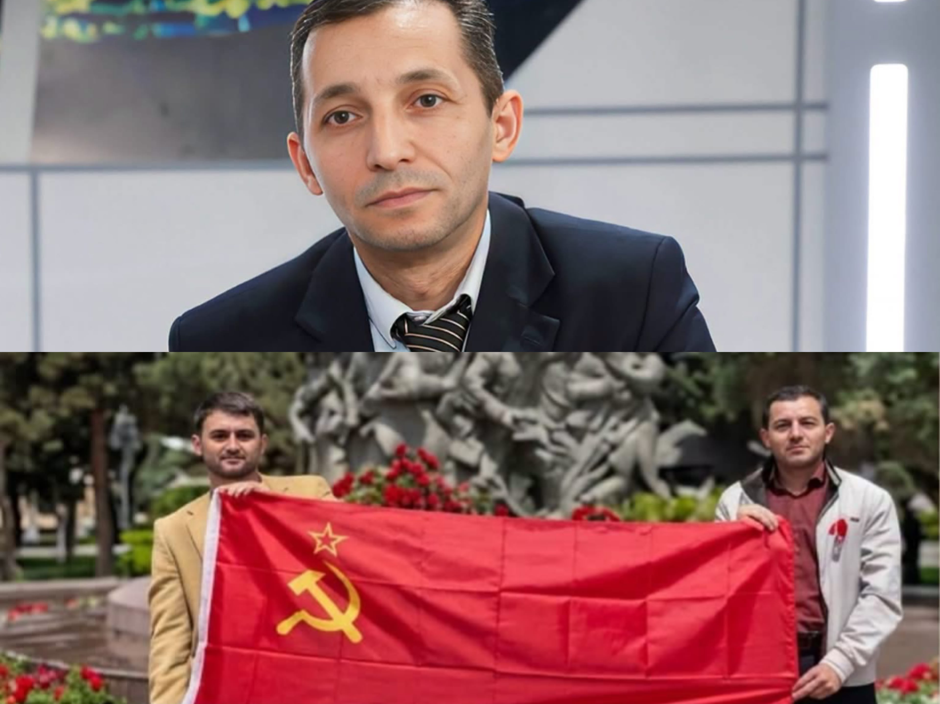Azərbaycanlı jurnalist SSRİ bayrağı ilə yürüş etmək istədi, həbs olundu&nbsp;