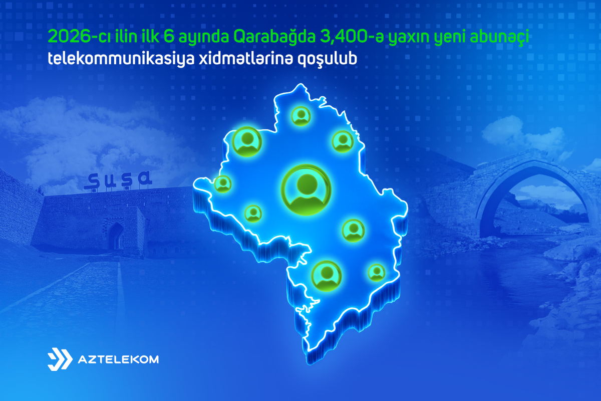 Qarabağda 3400 abunəçi telekommunikasiya xidmətlərinə qoşulub