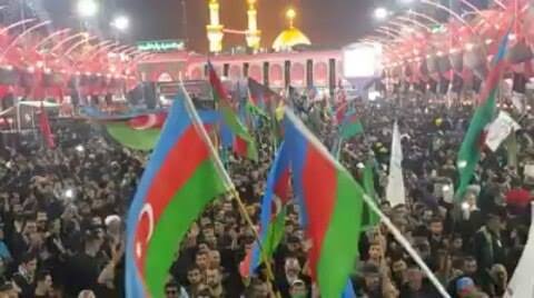 Azərbaycanlı şəhidlərin şəkilləri Kərbəla şəhərində asılıb - VİDEO