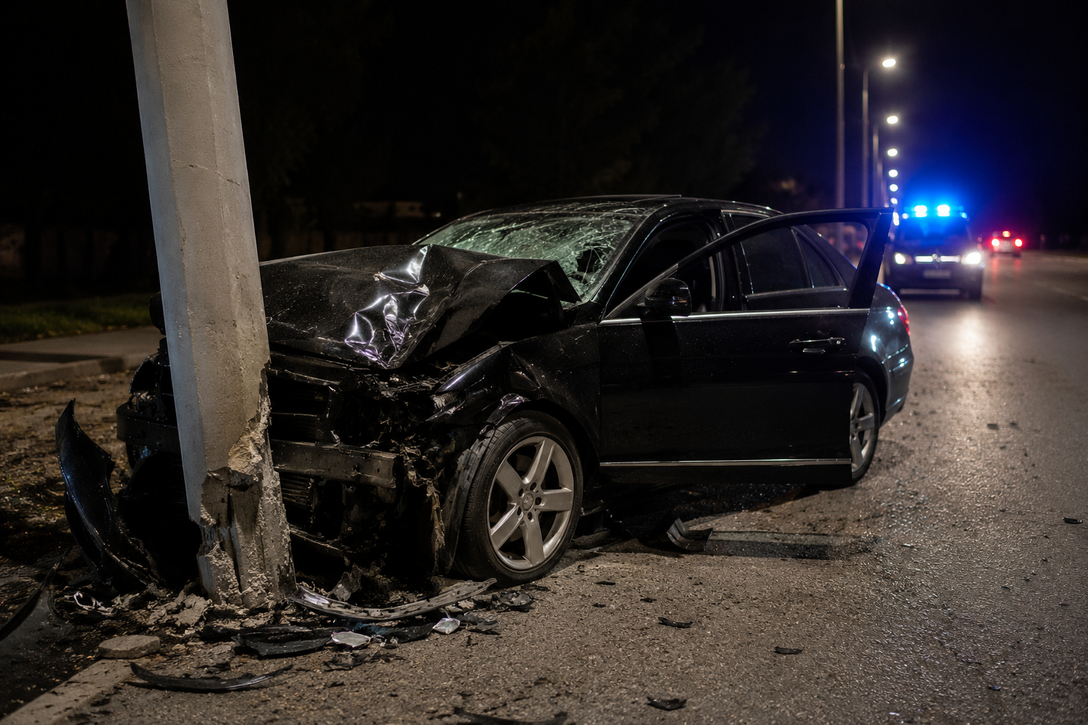 "Mercedes" işıq dirəyinə çırpıldı: Ana öldü, oğlu ağır yaralandı