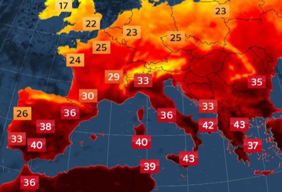 Avropada 25 mindən çox insan istidən ölüb