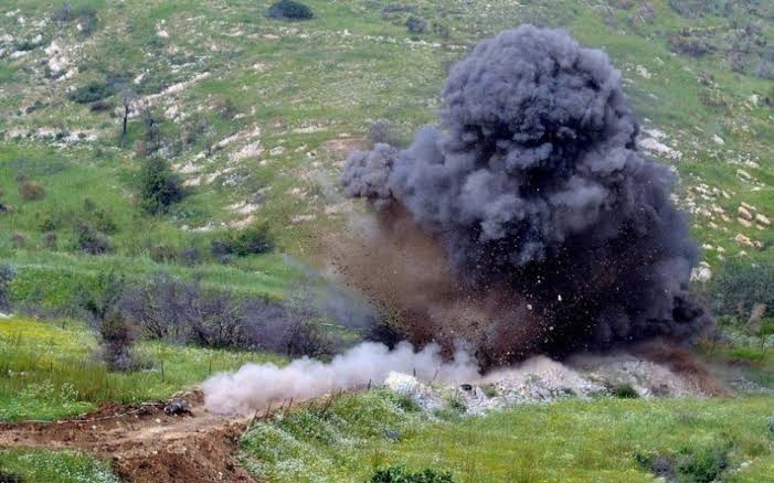 Hocavend'de buldozer MİNAYA DÜŞTÜ&nbsp;